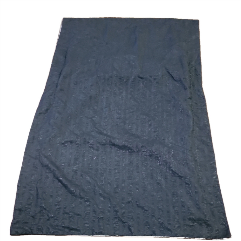 Elegant Black Textured Pillow Sham Gray On Other Side